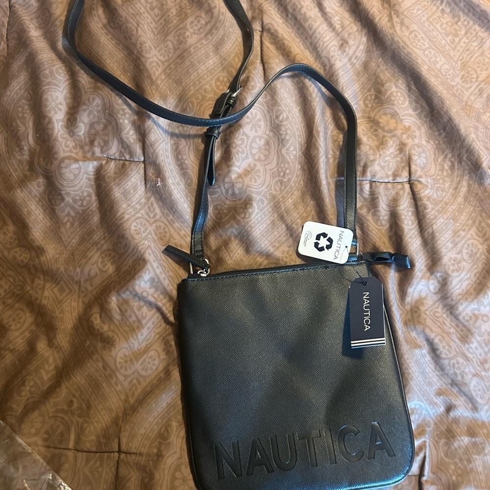 Nautica Aniston Black Saffiano Crossbody